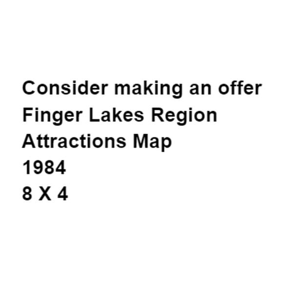 New York Map 1984 Finger Lakes Region Attractions Skiing Harvest Lacrosse - Picture 2 of 4